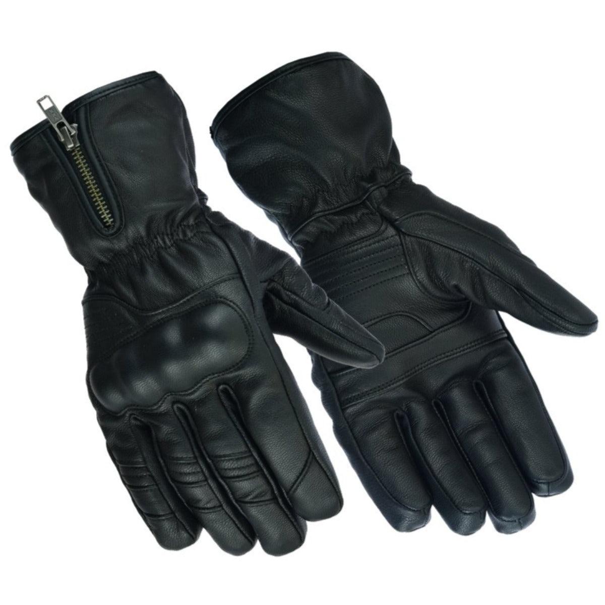 Daniel Smart Men's Gauntlet Black Rain Performance Gloves, Black - American Legend Rider