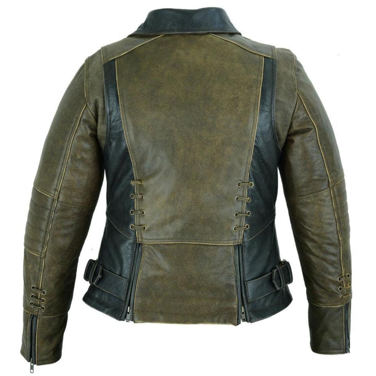Daniel Smart Must Ride Motorcycle Leather Jacket Two Tone - American Legend Rider
