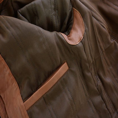 A stylish Vance Cafe Racer Austin Brown Leather Jacket.
