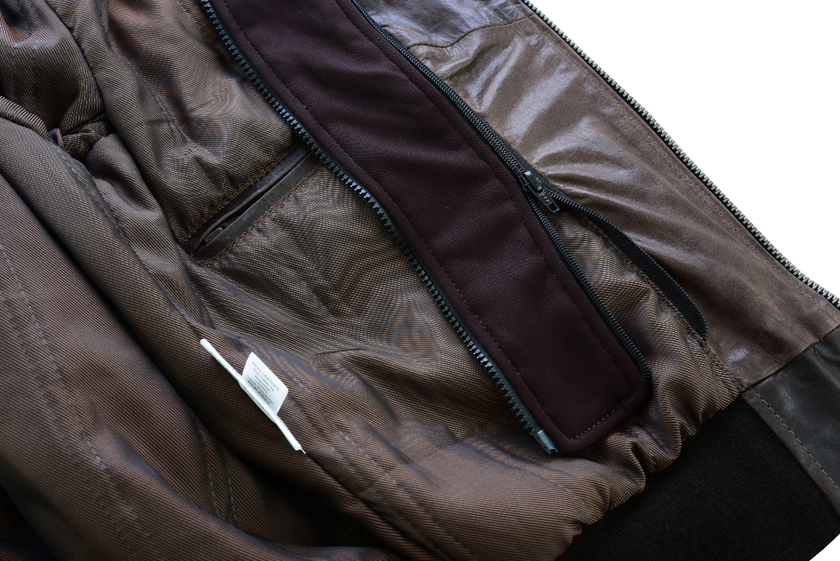 Vance Leather Men's Vincent Brown Waxed Premium Cowhide Motorcycle Leather Jacket w/Removeable Hoodie