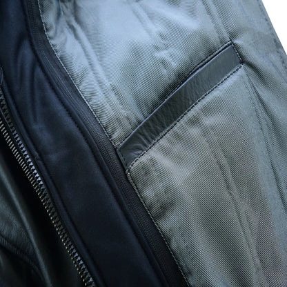 Vance Bomber Cowhide Leather Jacket with Removeable Hood