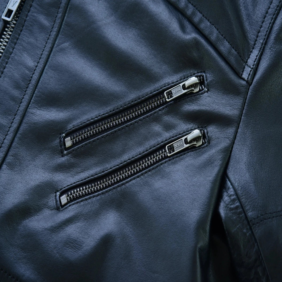 Vance Bomber Cowhide Leather Jacket with Removeable Hood