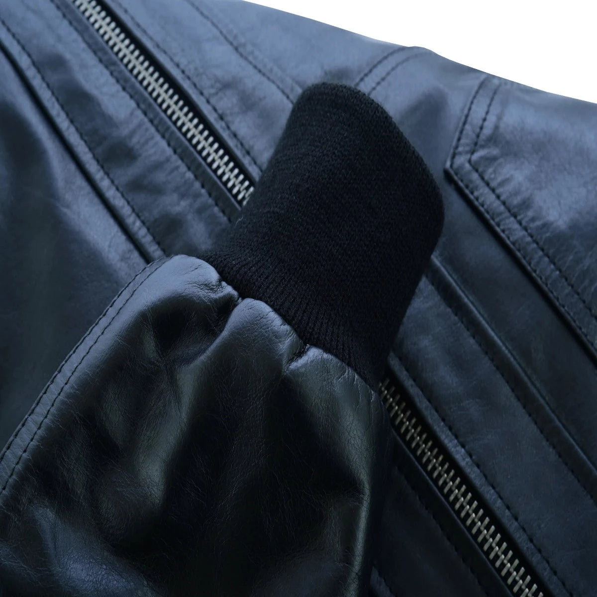 Vance Bomber Cowhide Leather Jacket with Removeable Hood