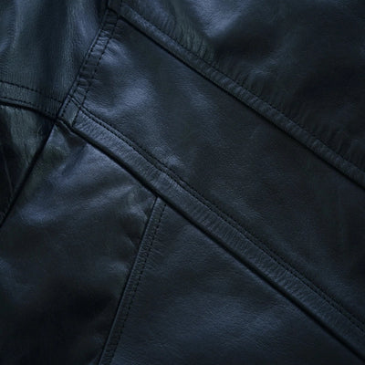 Vance Bomber Cowhide Leather Jacket with Removeable Hood