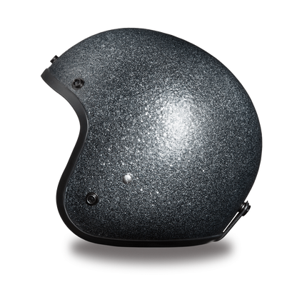 Daytona D.O.T. Cruiser Gun Metal Flake Motorcycle Open Face Helmet, Dark Gray - American Legend Rider
