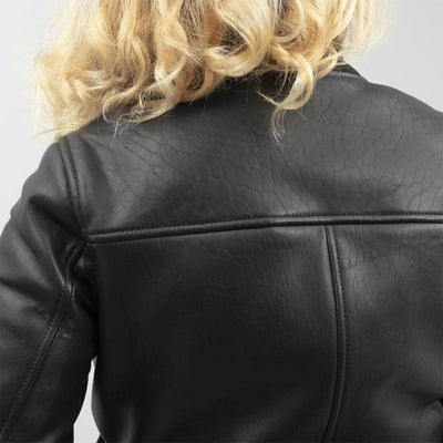 First Manufacturing Dani - Women's Leather Bomber Jacket, Black