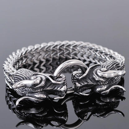 Double Dragon Head Bracelet - American Legend Rider