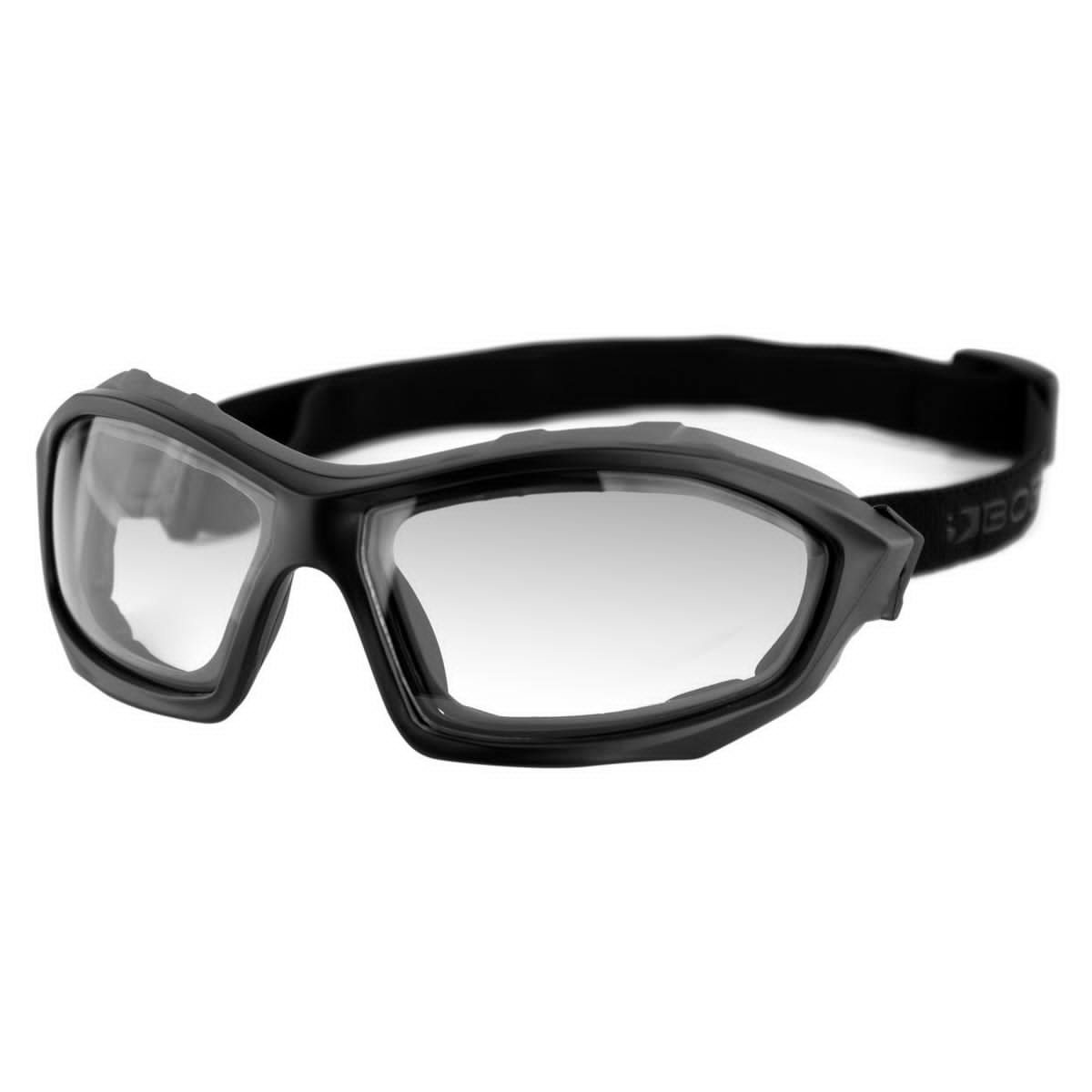 Bobster Dusk Convertible Sunglasses, Polycarbonate, OS, Matte Black Frame, Anti-fog Clear Lenses - American Legend Rider