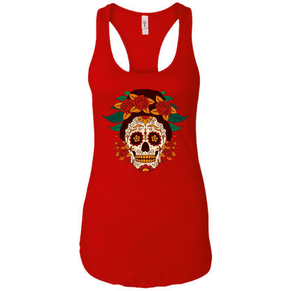 Sugar Skull Roses Tank Top, Cotton/Poly-Jersey - American Legend Rider