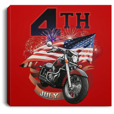 4th of July Square Canvas Frame .75in - American Legend Rider