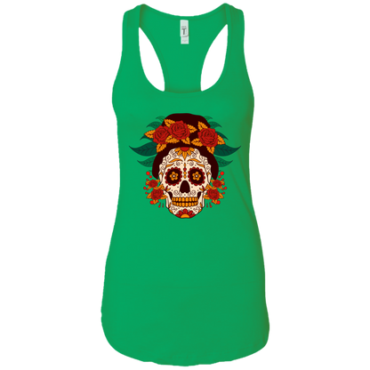 Sugar Skull Roses Tank Top, Cotton/Poly-Jersey - American Legend Rider