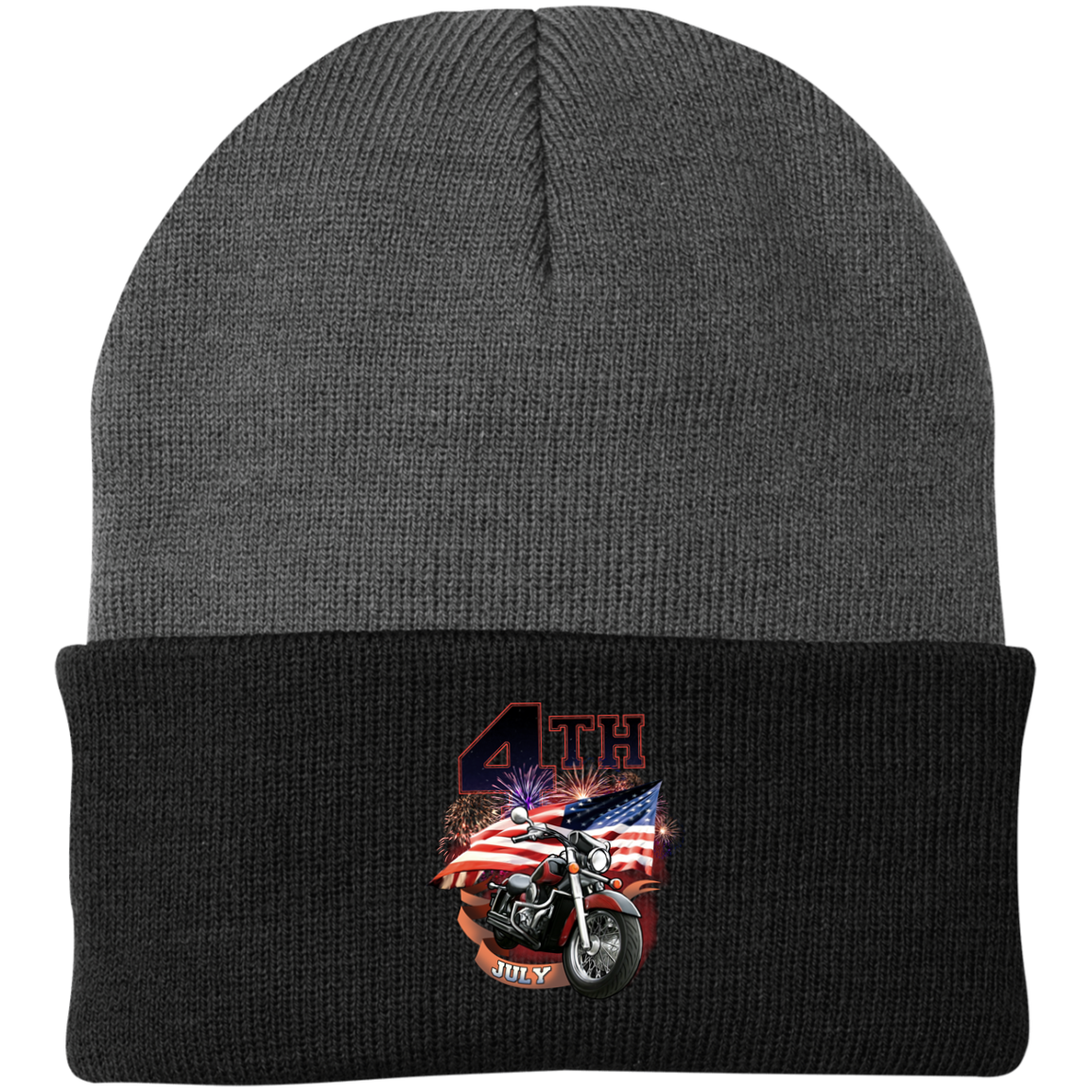 4th of July Knit Cap, Unisex, Acrylic, One Size Fits Most - American Legend Rider