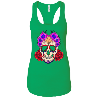 Flowery Skull Tank Top - American Legend Rider