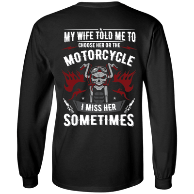 Choose Her or The Motorcycle Long Sleeves - American Legend Rider