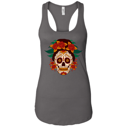 Sugar Skull Roses Tank Top, Cotton/Poly-Jersey - American Legend Rider
