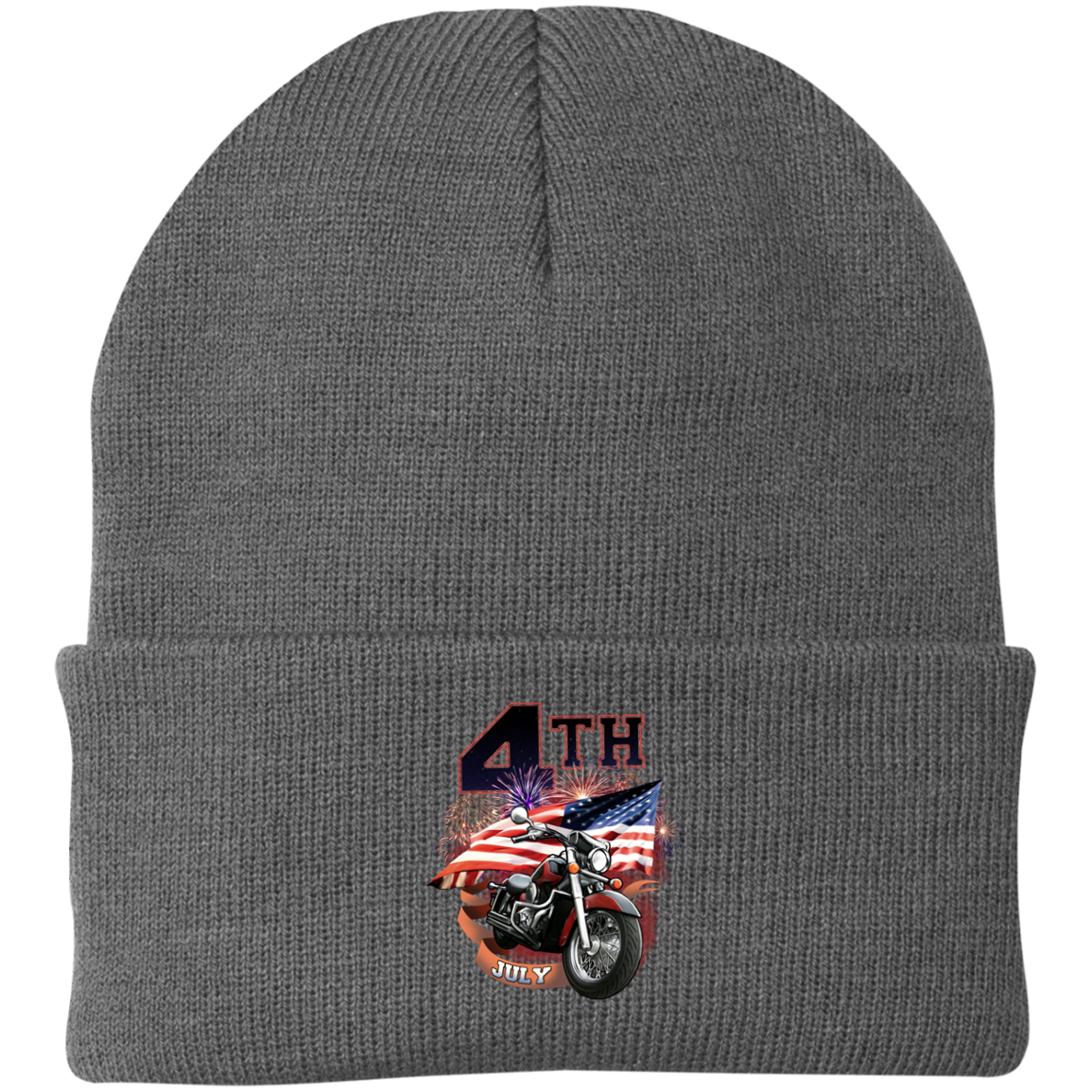 4th of July Knit Cap, Unisex, Acrylic, One Size Fits Most - American Legend Rider