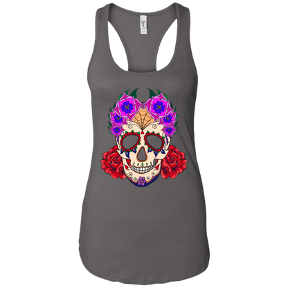 Flowery Skull Tank Top - American Legend Rider