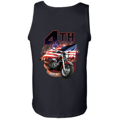4th of July Tank Top, Cotton, Black - American Legend Rider