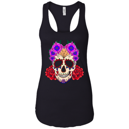Flowery Skull Tank Top - American Legend Rider