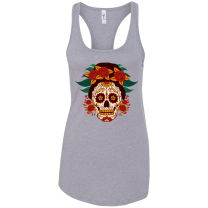 Sugar Skull Roses Tank Top, Cotton/Poly-Jersey - American Legend Rider
