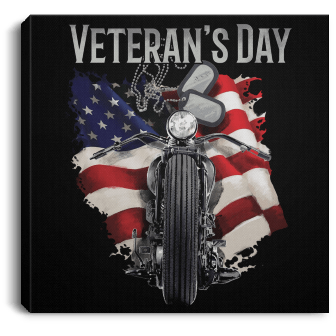 Veteran's Day Square Canvas Frame .75in - American Legend Rider