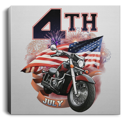 4th of July Square Canvas Frame .75in - American Legend Rider