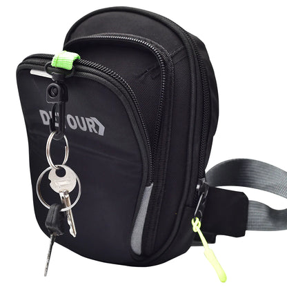Vance Leather Textile Thigh Bag with Waist Belt