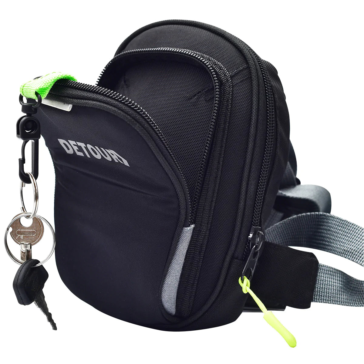 Vance Leather Textile Thigh Bag with Waist Belt