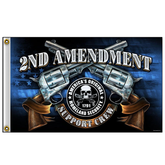 Hot Leathers Flag Crossed Pistols - American Legend Rider