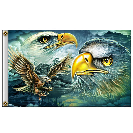 Hot Leathers Flag Eagle Majestic - American Legend Rider