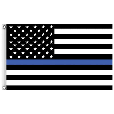 Hot Leathers Thin Blue Line Flag