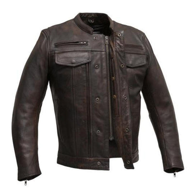 First Manufacturing Raider - Men's Motorcycle Leather Jacket, Copper - American Legend Rider