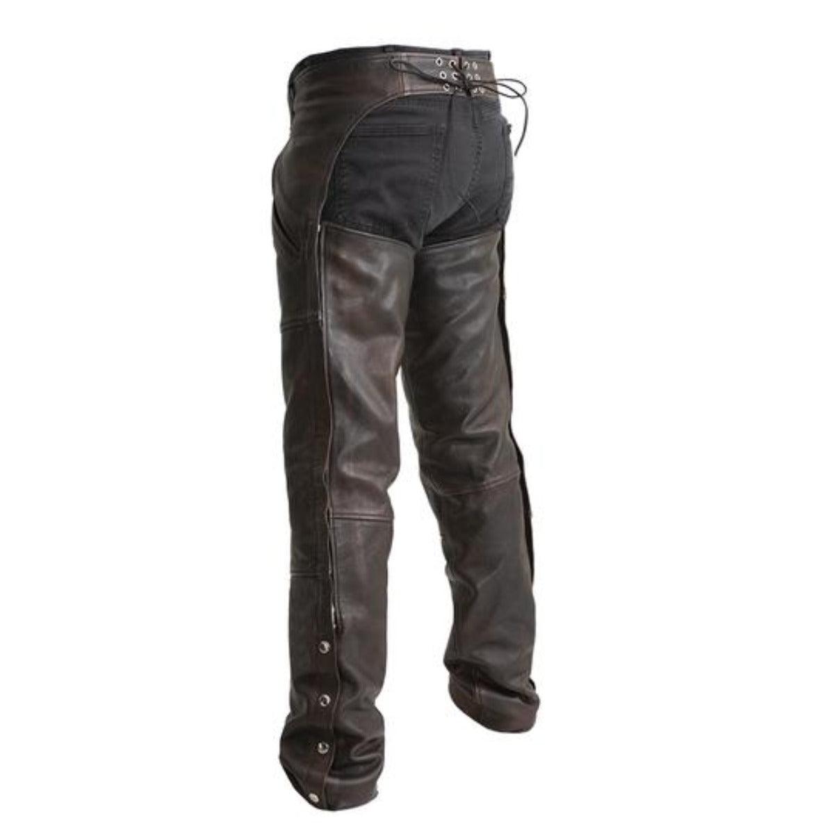First Manufacturing Rover - Unisex Motorcycle Leather Chaps - American Legend Rider