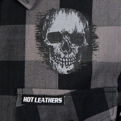Hot Leathers Men's Flannel Long Sleeve Grave Rub - American Legend Rider