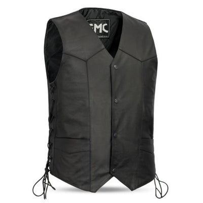 First Manufacturing Carbine - Men's Classic Western Style Leather Vest - American Legend Rider