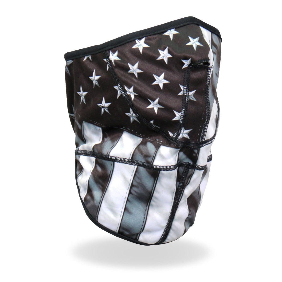 Hot Leathers Grey American Flag Face Wrap - American Legend Rider