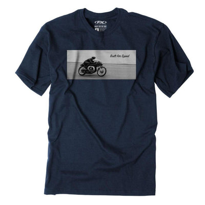 Factory Effex Men's FX Built For Speed T-Shirt, Navy Blue - American Legend Rider