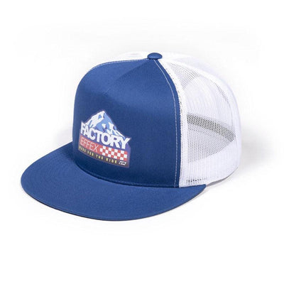 Factory Effex FX Peaked Snapback Hat, Royal Blue/White - American Legend Rider