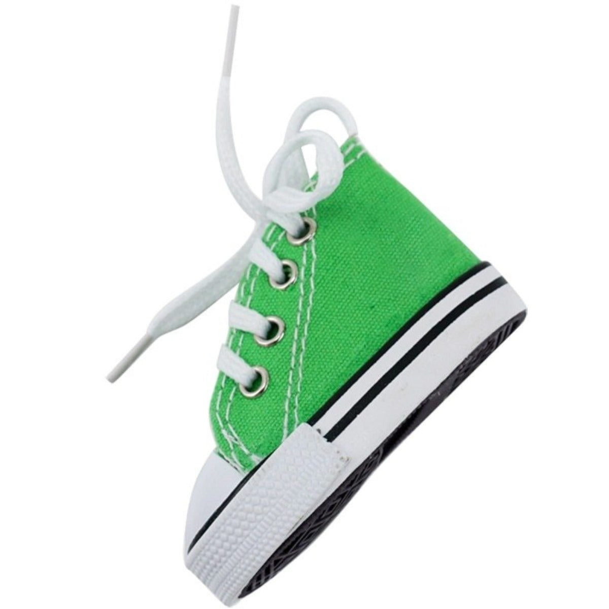 Green canvas Motorcycle Foot Support Shoes featuring white laces and a black-trimmed sole, ideal for cycling enthusiasts seeking stylish comfort.