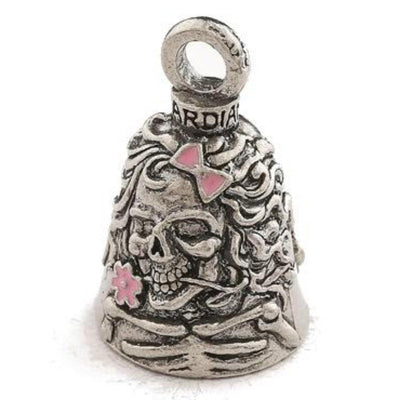 Daniel Smart Guardian Bell® Lady Skull, Pewter, 1.5 x 1 in - American Legend Rider