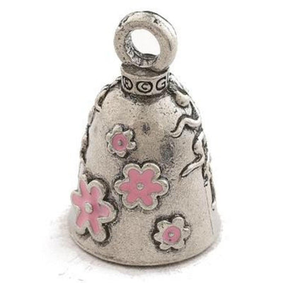 Daniel Smart Guardian Bell® Lady Skull with Pink, Pewter, 1.5 x 1 in - American Legend Rider
