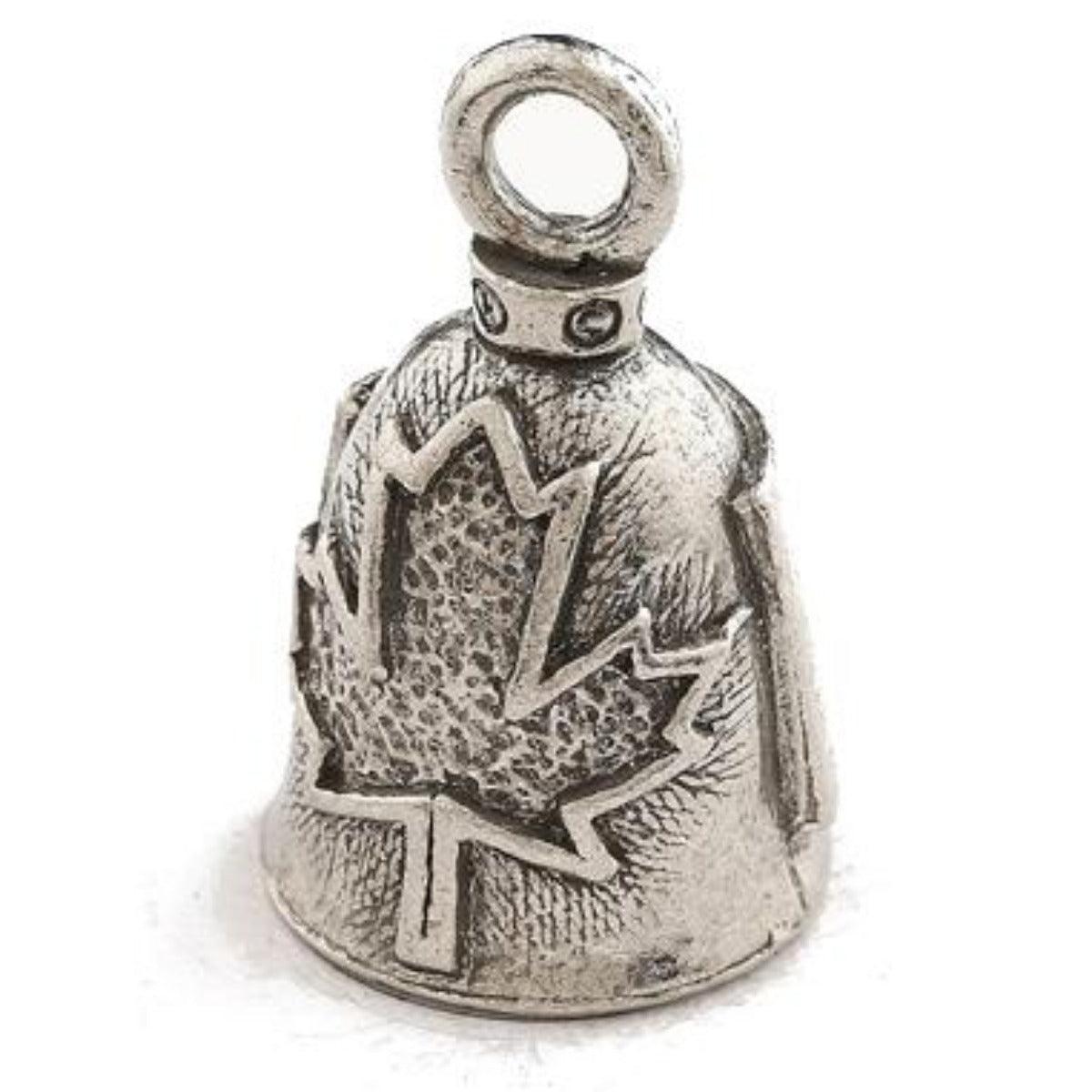 Daniel Smart Guardian Bell® Maple Leaf, Pewter, 1.5 x 1 in - American Legend Rider