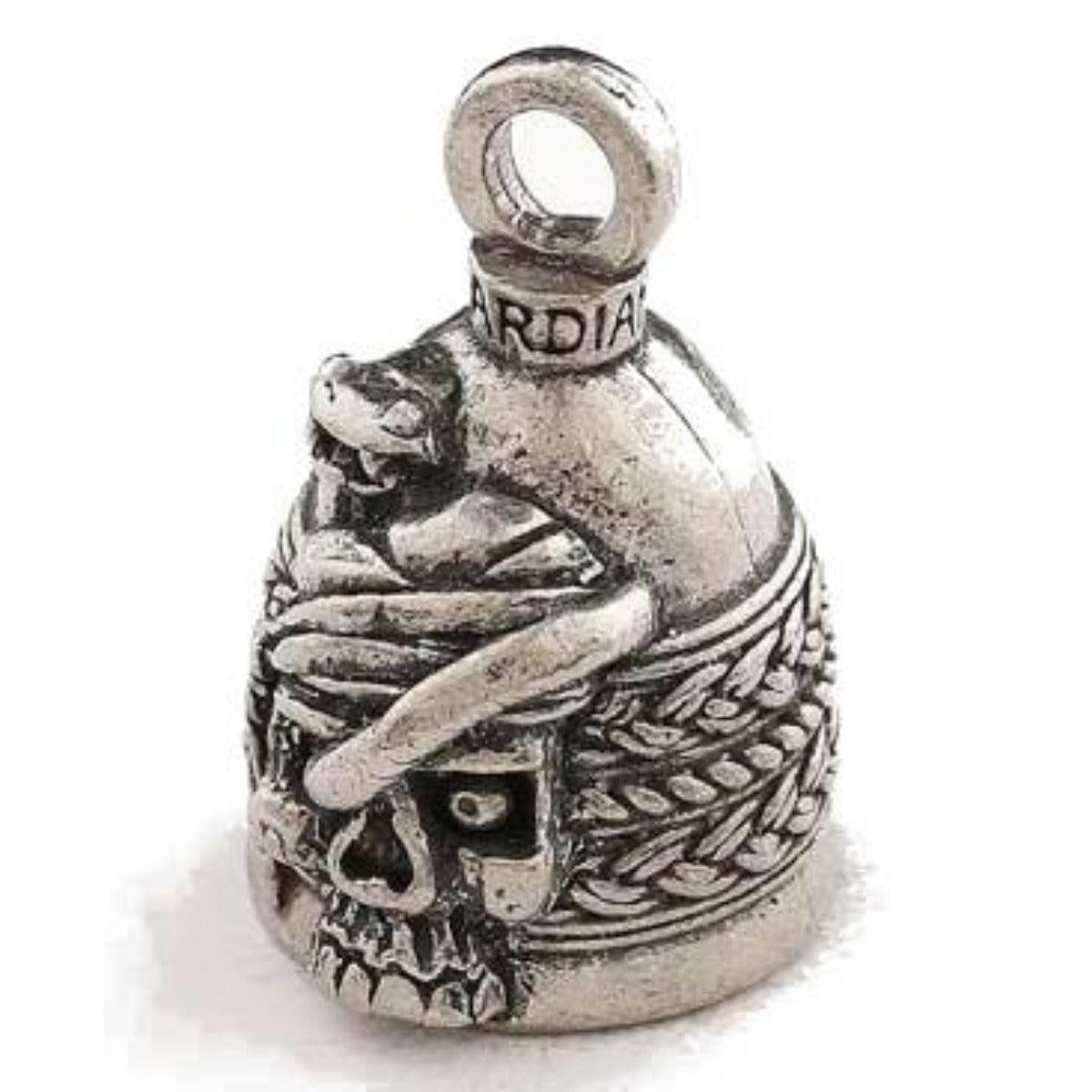 Daniel Smart Guardian Bell® Serpentine Skull, Pewter, 1.5 x 1 in - American Legend Rider