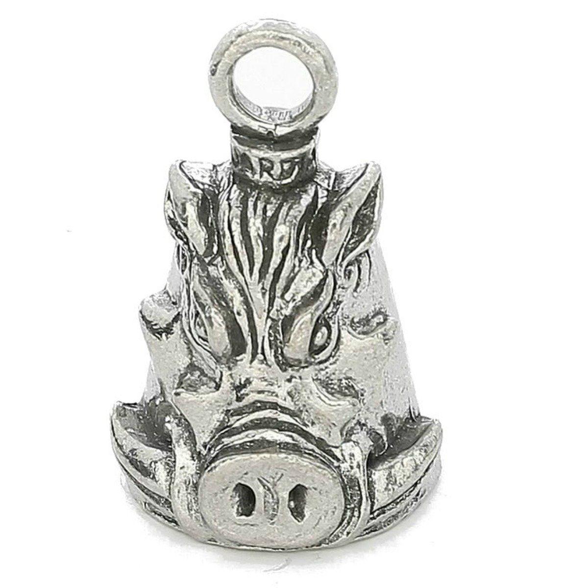 Daniel Smart Guardian Bell® Wild Boar, Pewter, 1.5 x 1 in - American Legend Rider