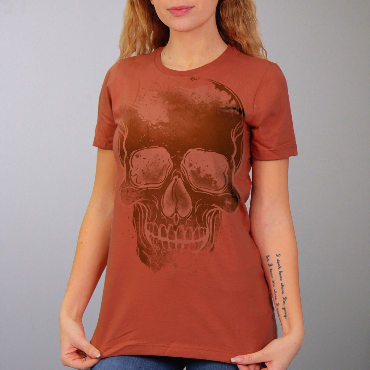 Hot Leathers Women's Splatter Skull T-Shirt