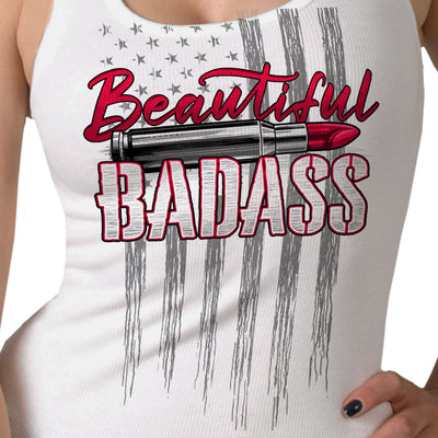 Hot Leathers Ladies Beautiful Bad*ss Tank Top