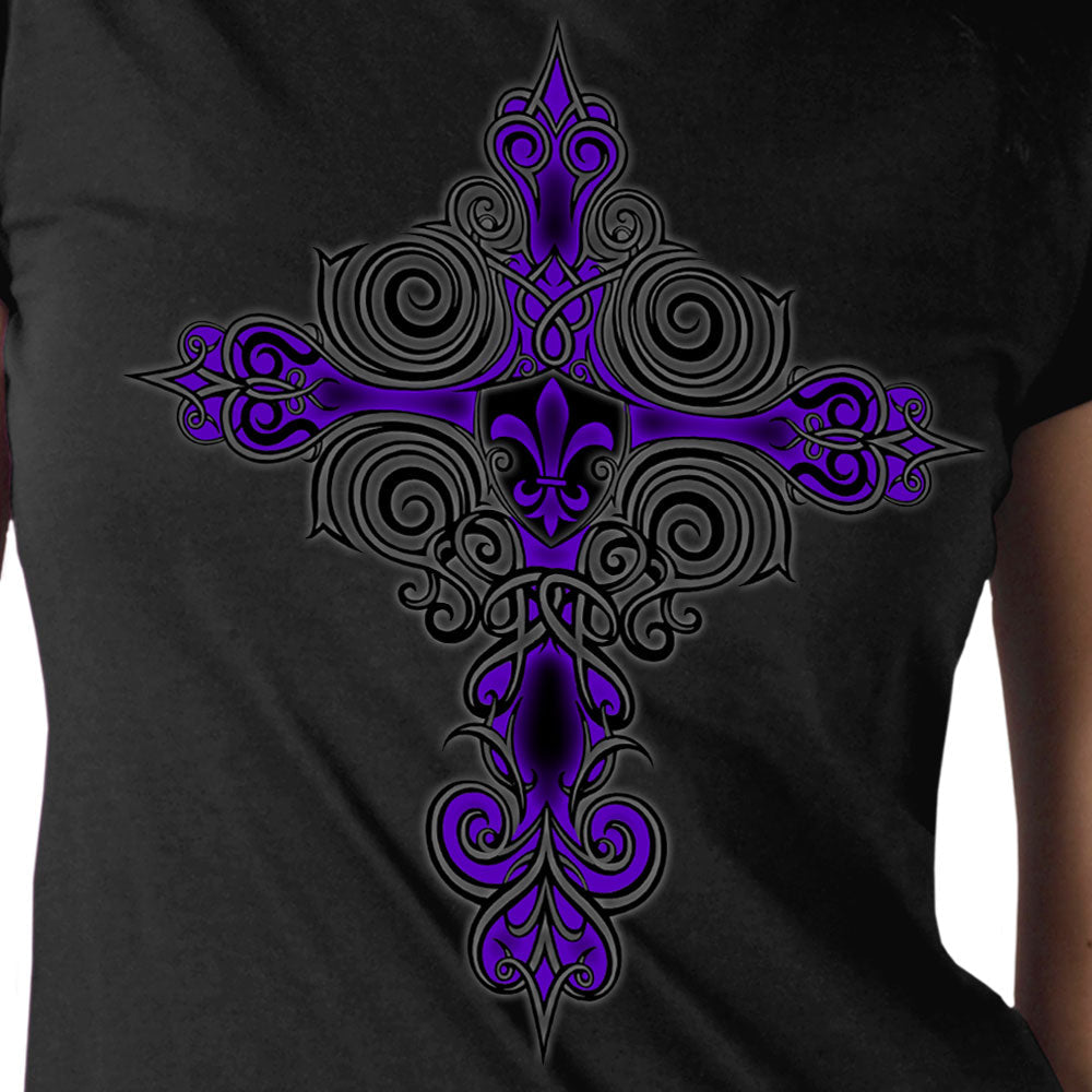 Hot Leathers Fleur De Lis Ladies T-Shirt