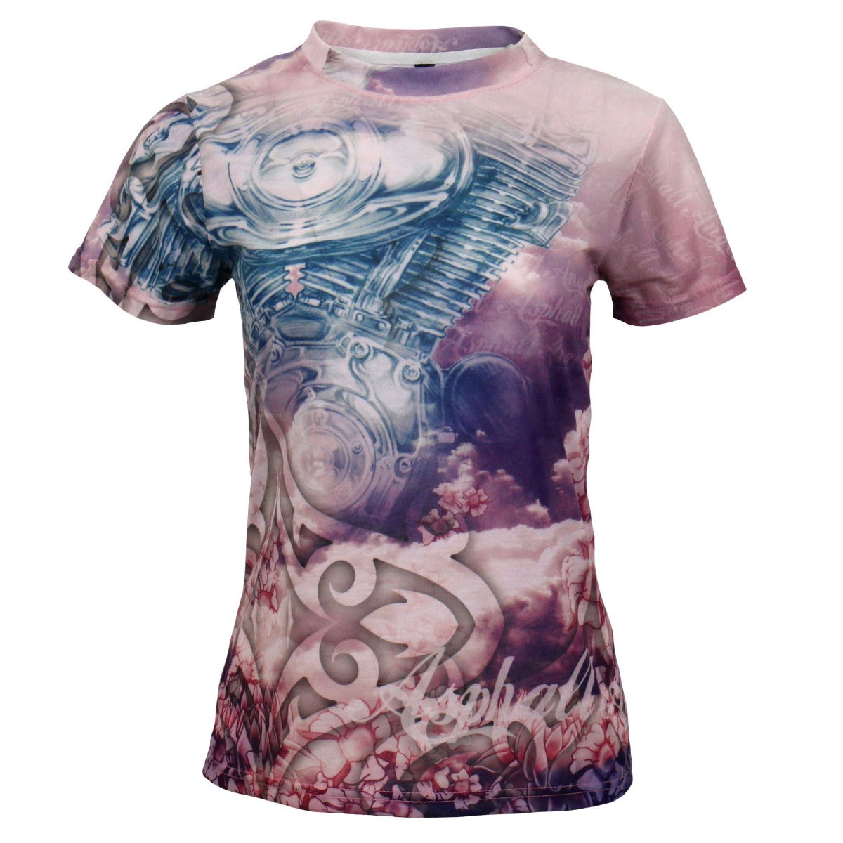 Hot Leathers Ladies Short Sleeve Angel Wings Sublimation T-Shirt