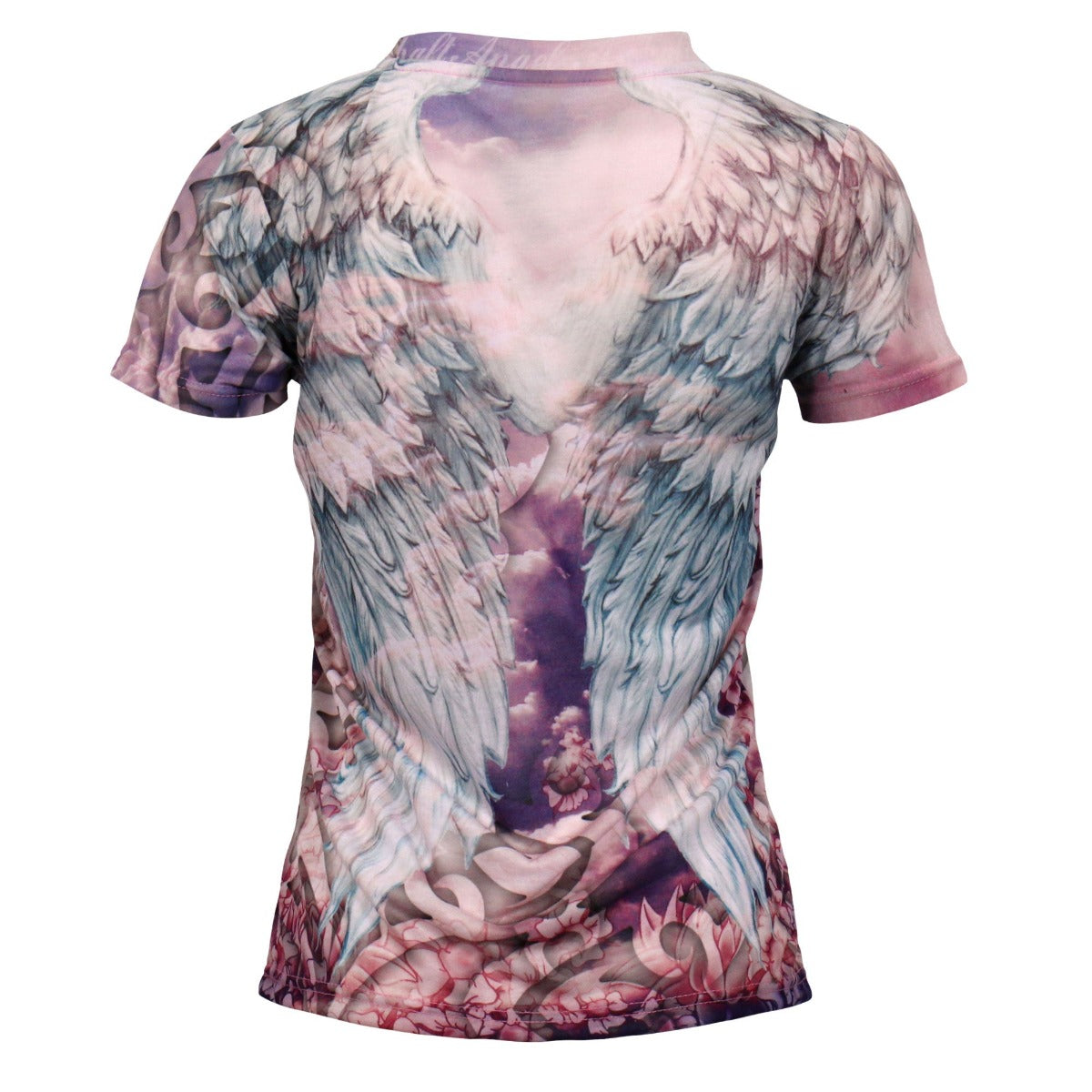 Hot Leathers Ladies Short Sleeve Angel Wings Sublimation T-Shirt