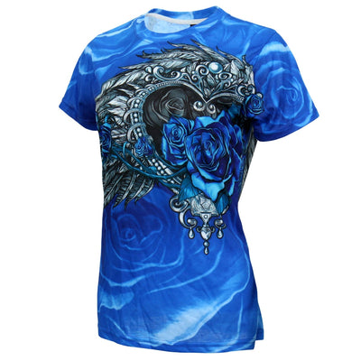 Hot Leathers Ladies Angel Roses Sublimation T-Shirt